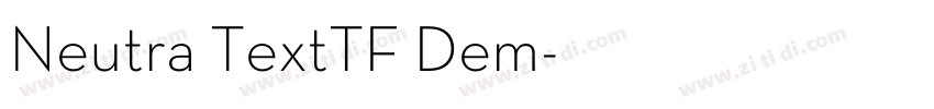 Neutra TextTF Dem字体转换